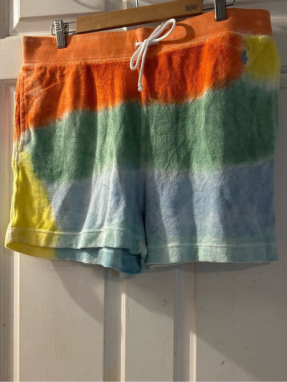 Ralph Lauren Multicolor Tie-Dye Terry Shorts - Orange, Green, Blue, Yellow